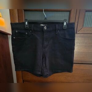 Women's Black Denim Shorts